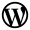 Logo de WordPress, el gestor de contenidos (CMS) más utilizado para la creación de webs y blogs optimizados.