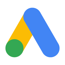 Logo de Google Ads, plataforma líder de publicidad de pago (PPC) para campañas en buscadores y red de display.