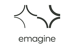 Logo de Emagine, referente en el sector con presencia en el equipo docente de la UCM.